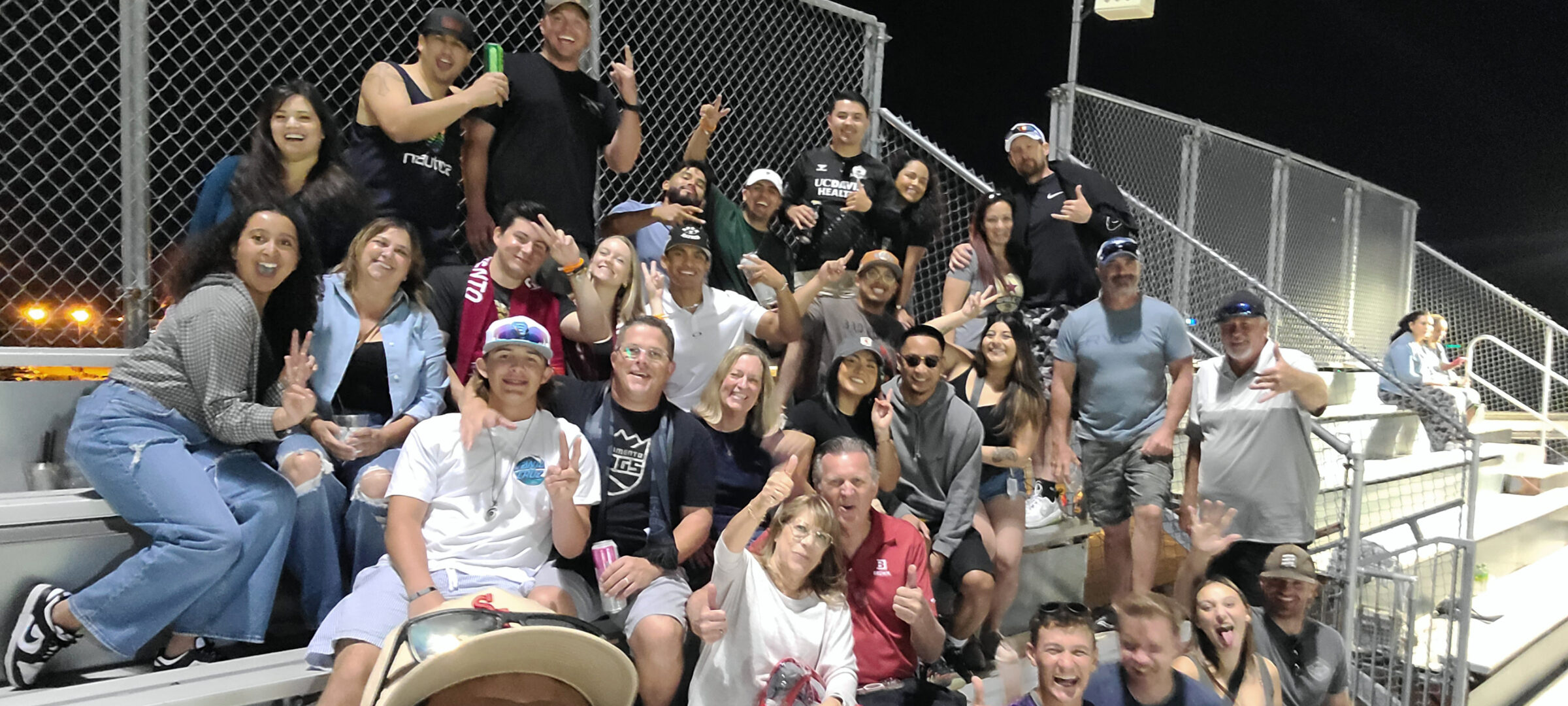 Brown Construction team at a Sacramento Republic FC game