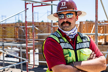 Dominic Brown on Holden IL job site in Roseville